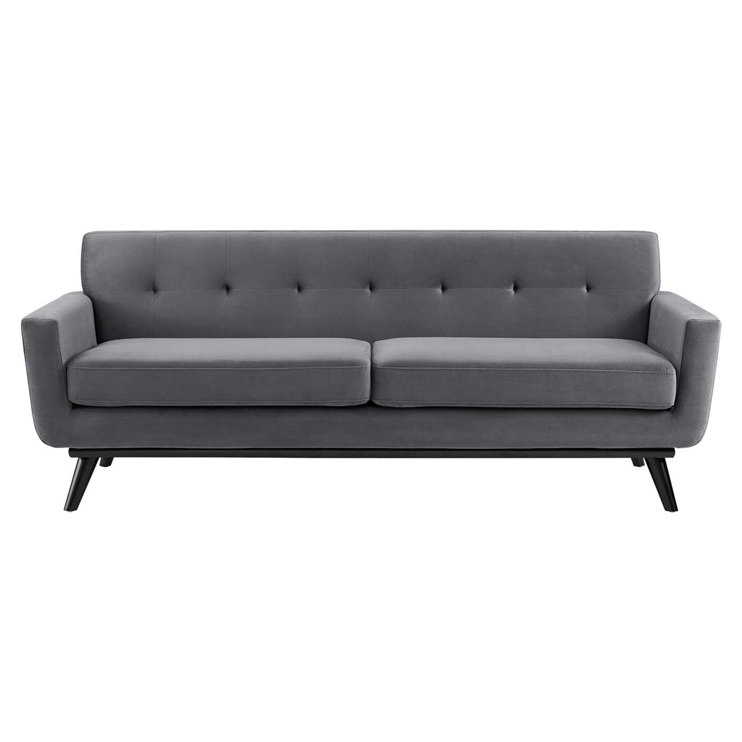 Modway Engage Performance Velvet Sofa With Gray Finish Eei-5600-Gry